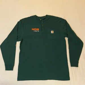 Carhartt Men's Dark Green Long Sleeve Shirt w/ Pocket sz L Tall